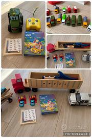 Trattore RC, Camion in legno, Macchinine e Puzzle