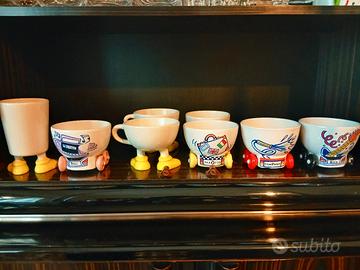 Lotto 8 Tazze Pazze Giglio Anni 90 - Vintage 