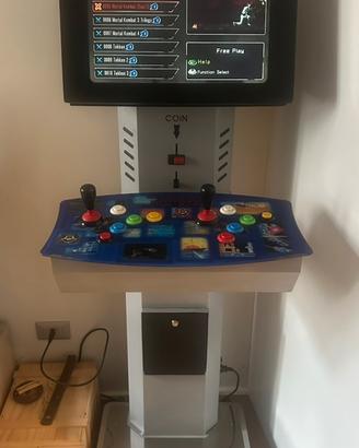 Videogioco cabinato metallo anni 90 con gettoniera