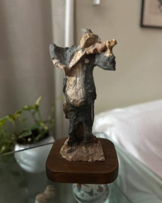 Scultura violinista firmata stile impressionista