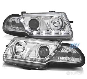 FARI OPEL ASTRA F 94-98 LUCE DIURNA LED FONDO CROM