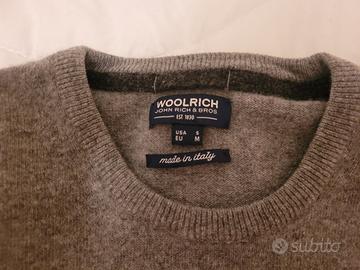 Maglione Woolrich grigio 100% lana
