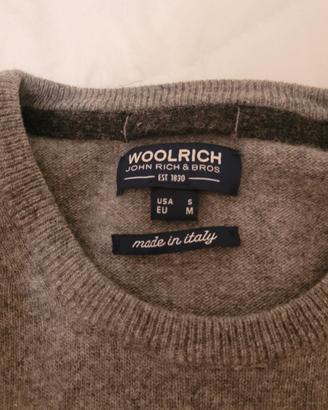 Maglione Woolrich grigio 100% lana