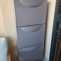 Scarpiera modulare in plastica da esterno