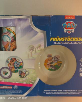 Set da colazione in porcellana della PAW Patrol