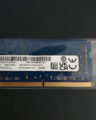 RAM SODIMM DDR4 16GB 3200MHz Ramaxel (OEM Lenovo)