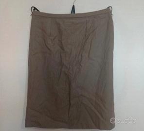 Gonna media grigia Vintage e Sartoriale Lana