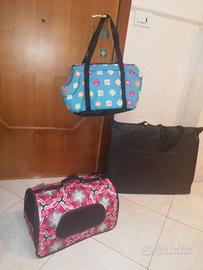 Set per Animali 2 Trasportini + Recinto Pieghevole