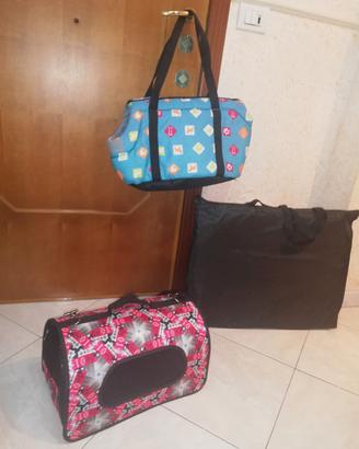 Set per Animali 2 Trasportini + Recinto Pieghevole