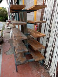 Scaffale in ferro e legno