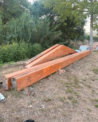 Capriata struttura in legno per tetto 6 metri