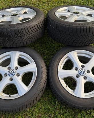 CERCHI IN LEGA R16 VW GOLF AUDI A3 GOMME 205/55/60