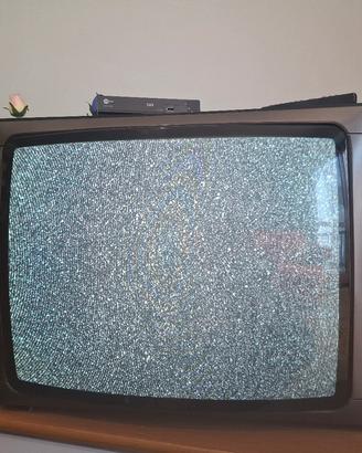 televisore crt rex square  vintage con telecomando