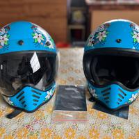Casco Integrale DMD Seventy Five Flower Blue
