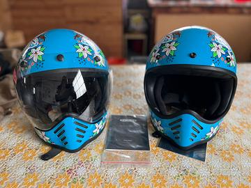 Casco Integrale DMD Seventy Five Flower Blue
