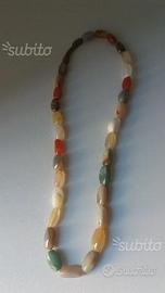 Collana donna pietre dure colorate