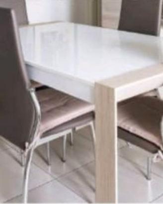 Tavolo da pranzo Vetro Bianco
Legno 