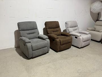 poltrona relax manuale 3 colori parigi