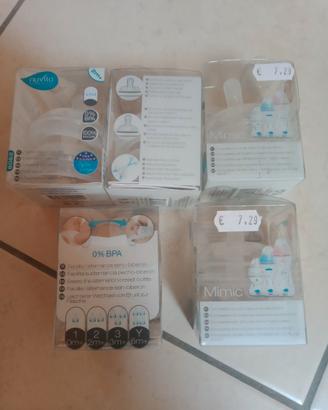 5 Set ricambi per biberon Nuvita - 2 Tettarelle