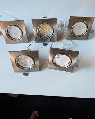 faretti a incasso 5 compresi di lampada dir