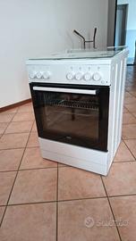 Cucina a gas bianco, 4 fuochi forno ventilato