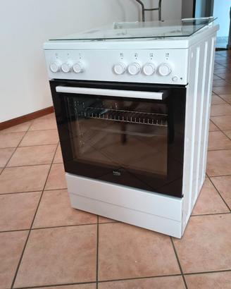 Cucina a gas bianco, 4 fuochi forno ventilato