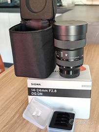 Sigma 14-24mm f 2.8 art per Sony FE +filtri Haida 