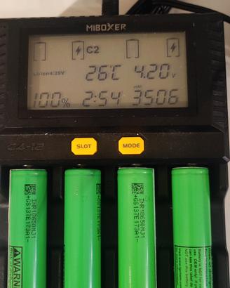 Batteria al litio 3,7V tipo 18650 