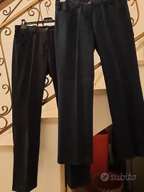 Due pantaloni invernali donna (nero e blu)