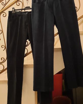 Due pantaloni invernali donna (nero e blu)