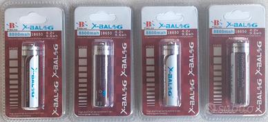 4 Batterie 18650 Polo Sporgente 4,2V 8800 mAh