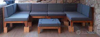 Set divano da giardino 7 posti