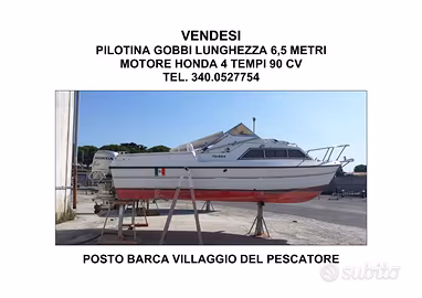 PILOTINA 6,5 M. CON FUORIBORDO HONDA 90 CAV.