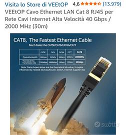 30 metri cavo LAN Cat 8 RJ45