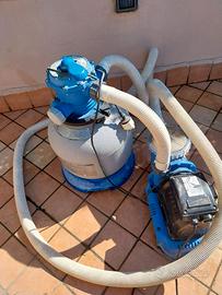 Piscina e motore a sabbia  pulizia