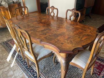 Sala da pranzo in radica barocco veneziano