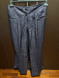 Pantalone di lino Fiorella Rubino Viola