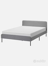 Letto slattum ikea grigio chiaro 160*200
