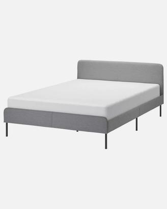 Letto slattum ikea grigio chiaro 160*200