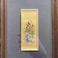 Quadro vintage in foglia oro 22 carati