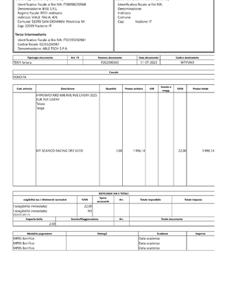 SCARICO COMPLETO TERMIGNONI PER DUCATI 698 RVE
