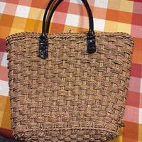 Borsa da mare in paglia intrecciata
