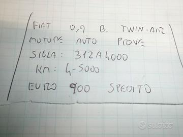 Motore auto prove fiat 0,9 b twin-air