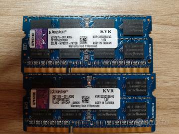 RAM Kingston DDR3  2x4 GB 1333MHz