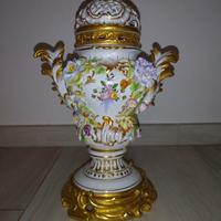 vaso con coperchio originale Capodimonte