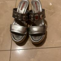 Sandalo zeppa Prada numero 37,5