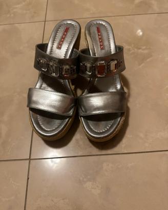 Sandalo zeppa Prada numero 37,5