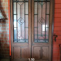 Portone in legno e ferro battuto 