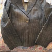 Blazer gessato verde oliva tg 40 Versace jeans cou