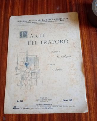 Spartiti Cimeli Musicali 1800/1900 Canzone Nap.
